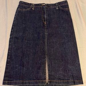 Dark blue jean skirt!
